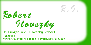 robert ilovszky business card